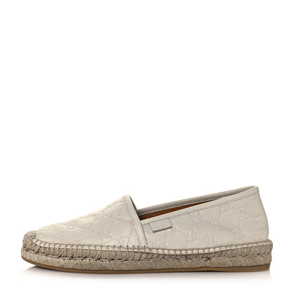 Gucci Guccissima Signature Espadrilles 38 Mystic White 1 of 11
