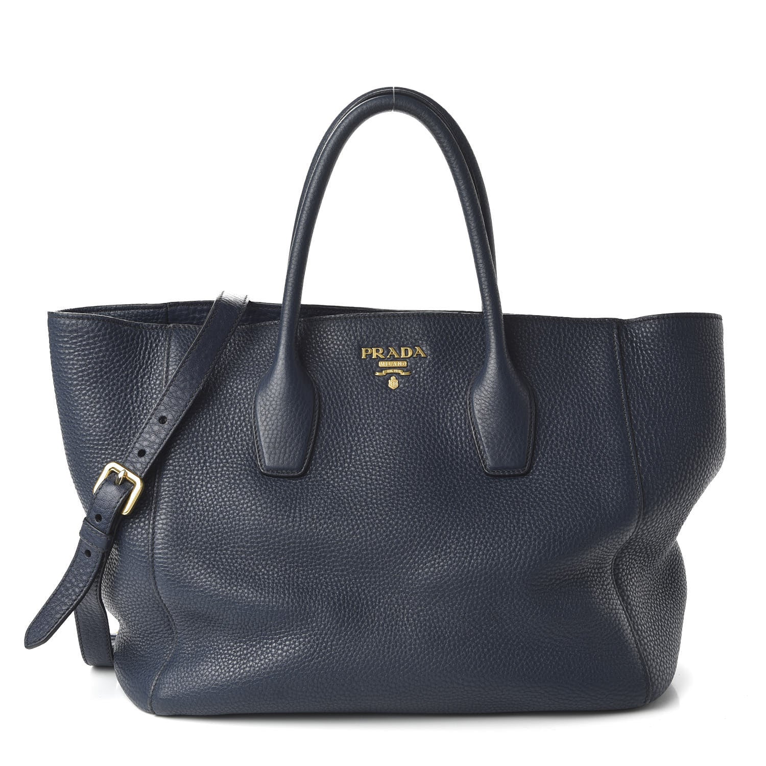 Prada Vitello Daino Tote Bluette 1 of 10