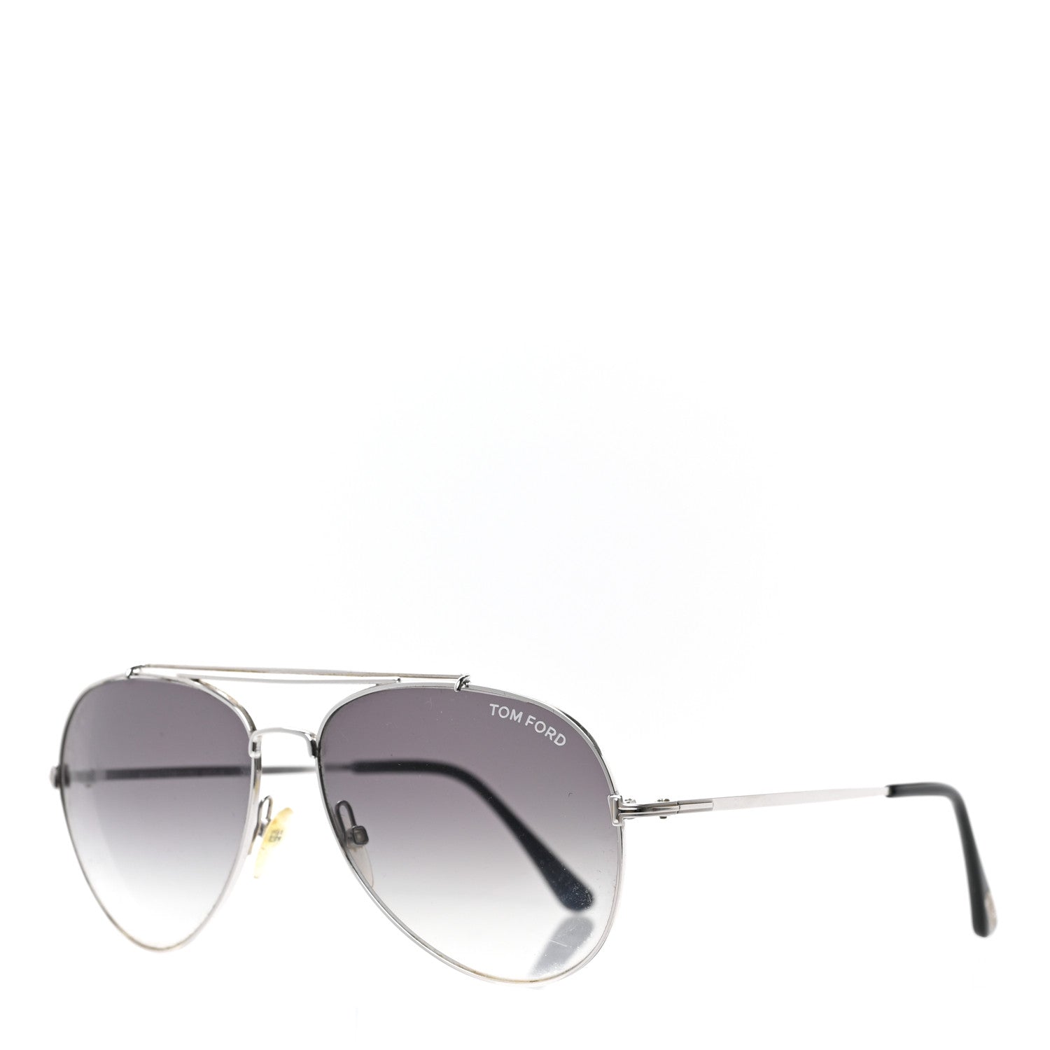 Tom Ford Indiana Aviator Sunglasses TF497 Silver 1 of 6