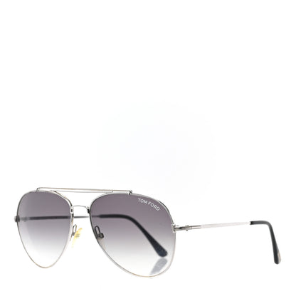 Tom Ford Indiana Aviator Sunglasses TF497 Silver 1 of 6