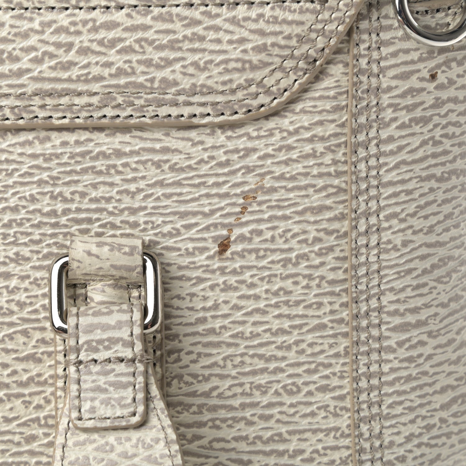 3.1 Phillip Lim Shark Embossed Textured Calfskin Large Pashli Satchel Ivory Dove 12 of 14