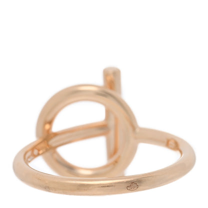 Hermes 18K Rose Gold Diamond PM Echappee Ring 52 6 3 of 5