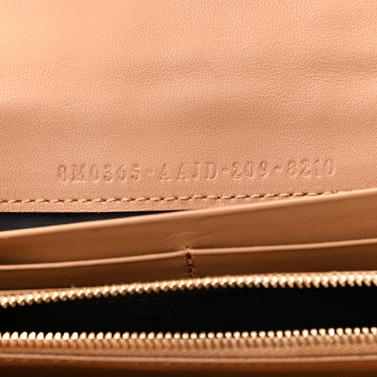 Fendi Nappa Matisse FF Embossed Continental Wallet on Chain Miele Scuro 7 of 11
