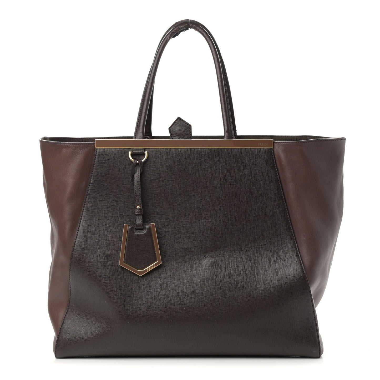 Vitello Elite Flamingo Large 2Jours Tote Moro Marrone Nocciola