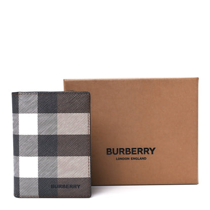 Burberry E-Canvas Check Folding Card Case Dark Birch Brown 15 of 15