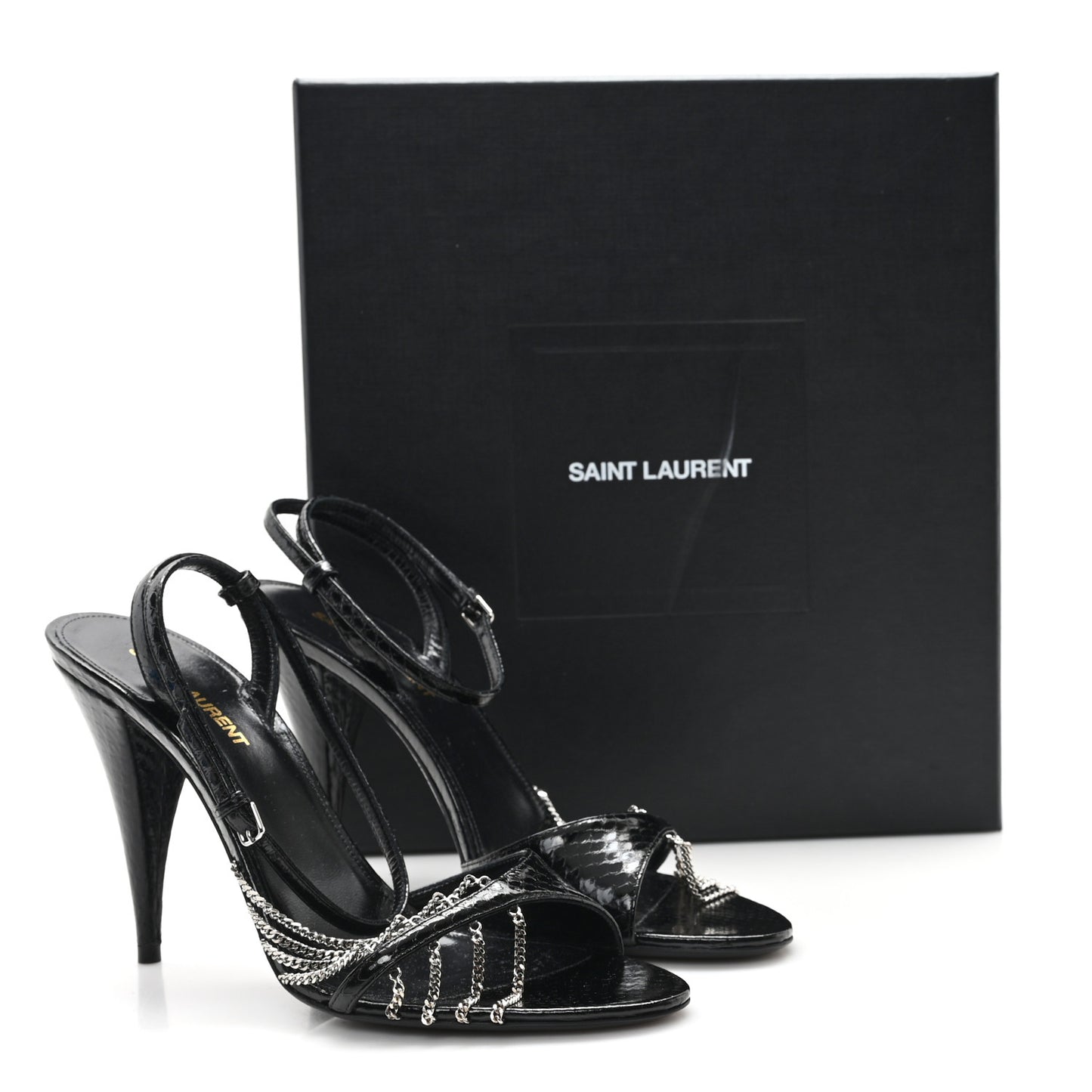 Ayers Chain Sexy 100 Sandals 39.5 Black