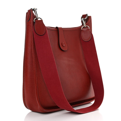 Hermes Taurillon Clemence Evelyne GM Rouge 3 of 11