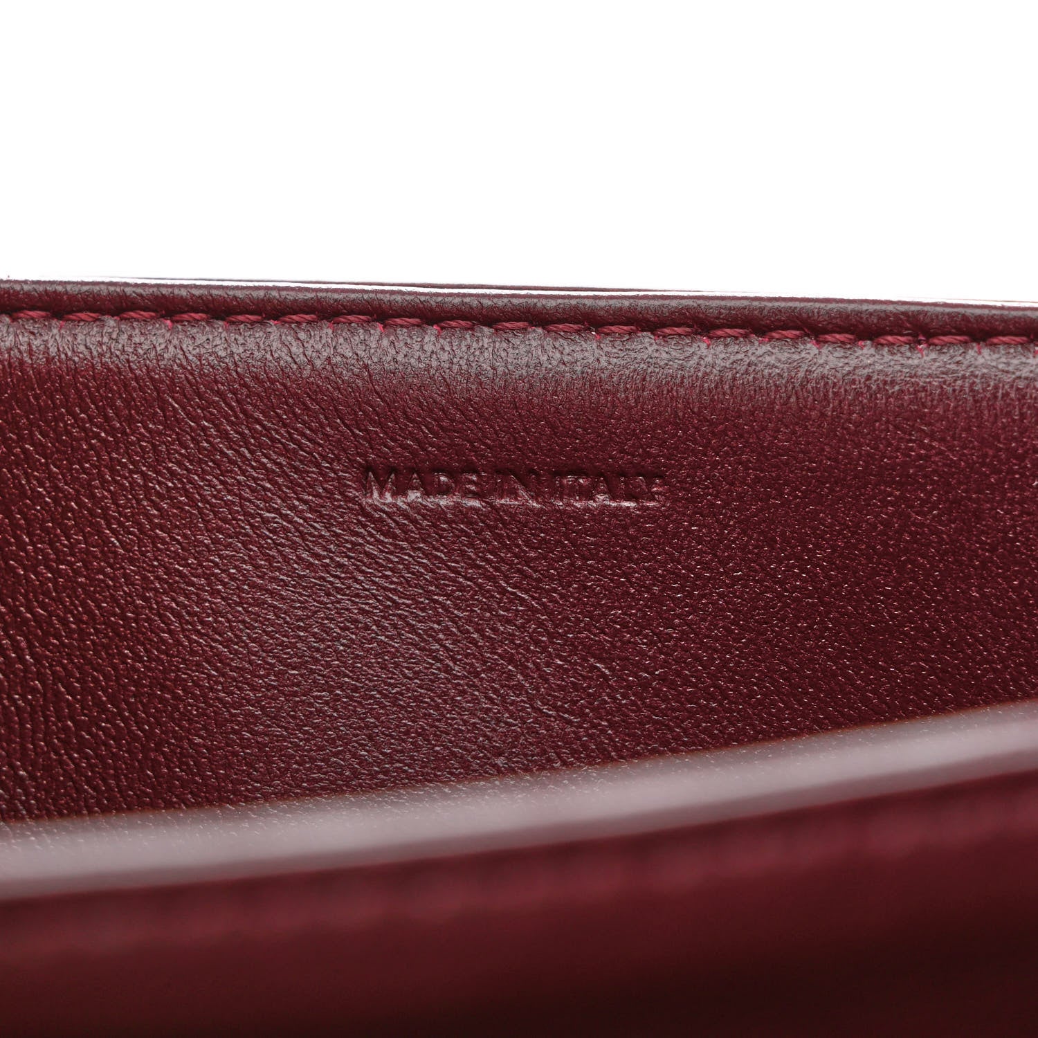 Celine Shiny Calfskin Medium Triomphe Light Burgundy 7 of 15