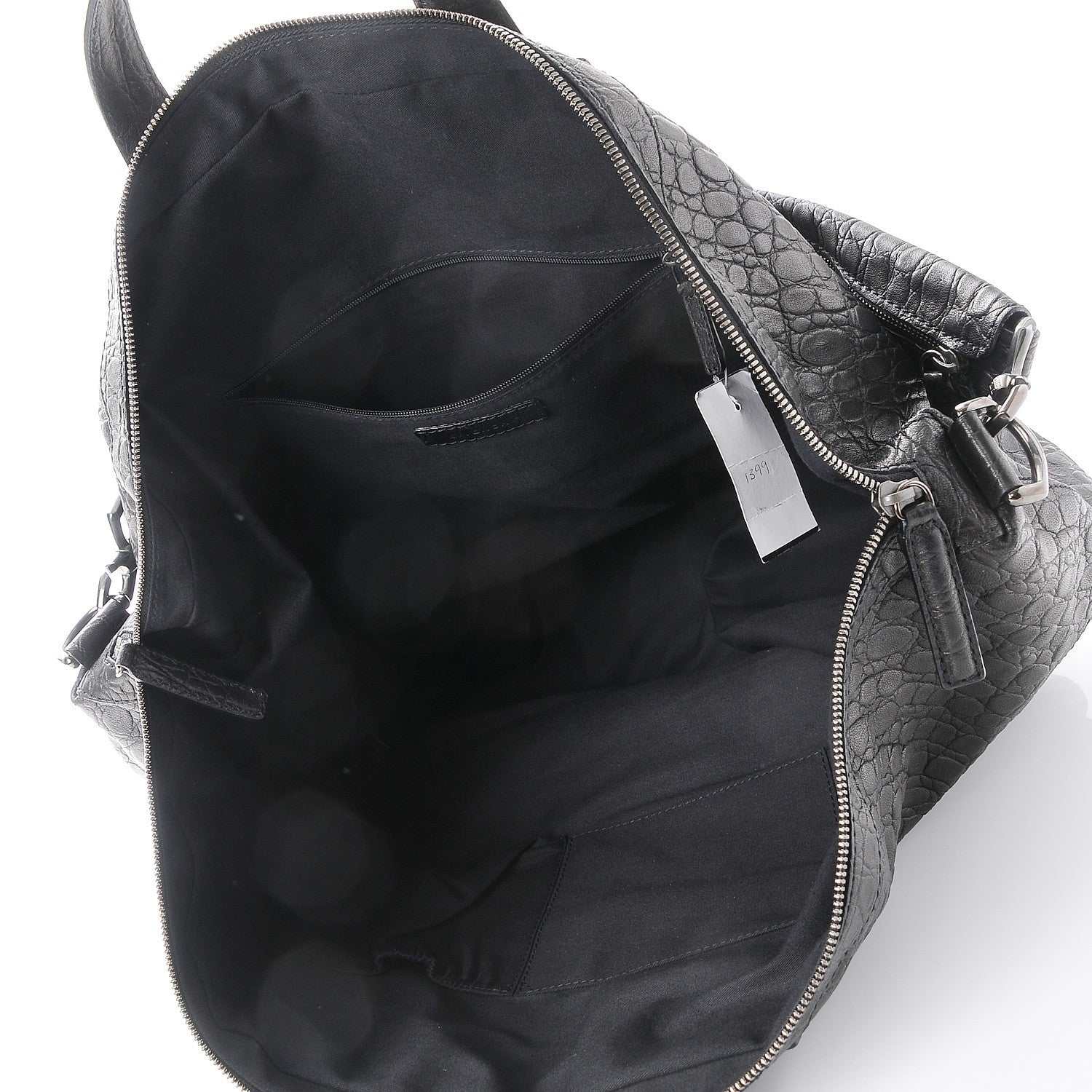 Givenchy Calfskin Crocodile Embossed Large Nightingale Black 5 of 7