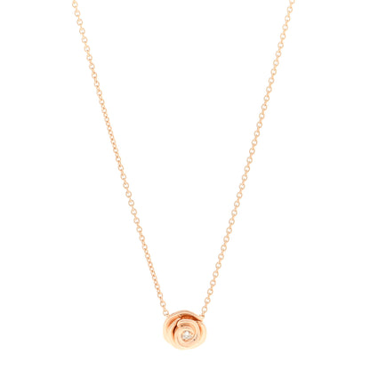 Christian Dior 18K Rose Gold Diamond Large Rose Couture Necklace 1 of 4