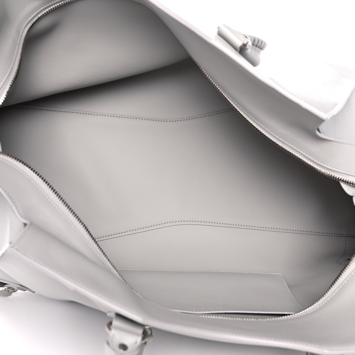 Balenciaga Grained Calfskin Neo Classic Silver Hardware Large Top Handle Bag Light Grey 5 of 14