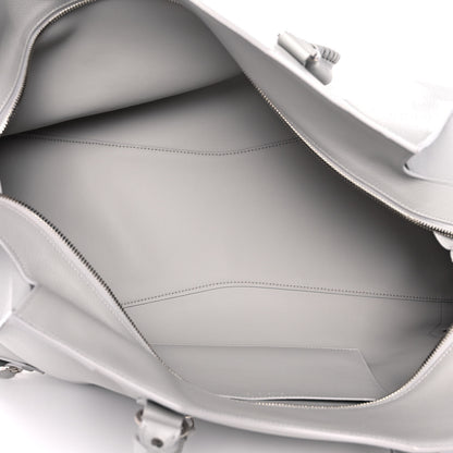 Balenciaga Grained Calfskin Neo Classic Silver Hardware Large Top Handle Bag Light Grey 5 of 14