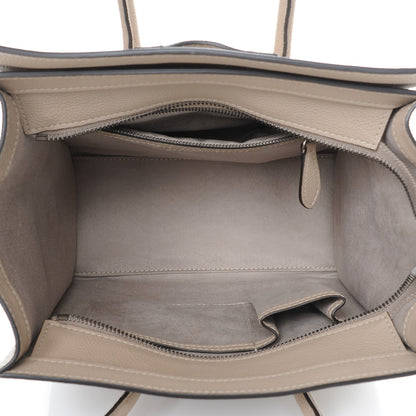 Celine Drummed Calfskin Micro Luggage Dune 5 of 7
