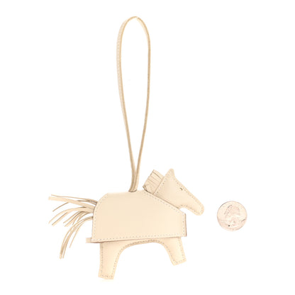 Hermes Milo Lambskin Studded Grigri Rodeo Robeo Rock Horse Bag Charm PM Craie 2 of 4