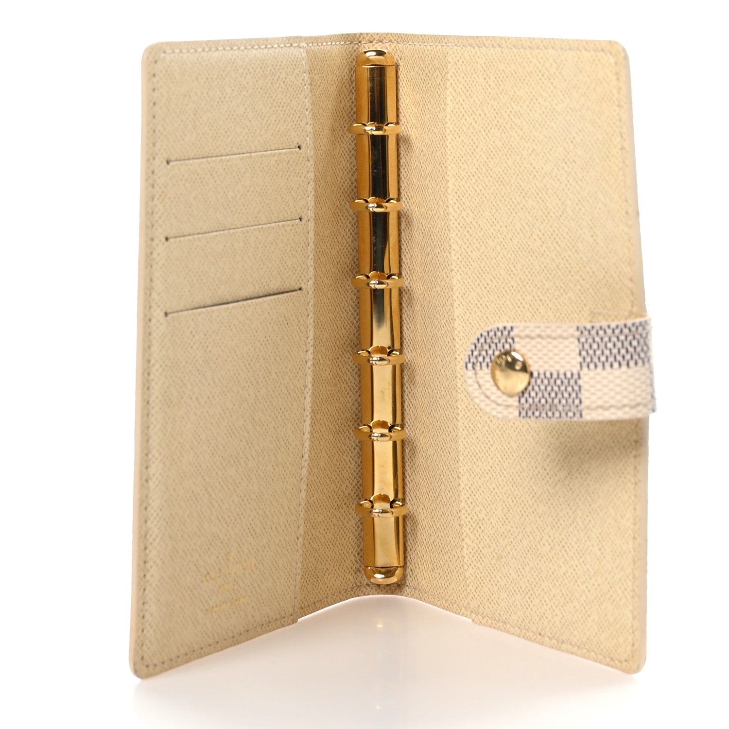 Louis Vuitton Damier Azur Patch Small Ring Agenda Cover 5 of 7