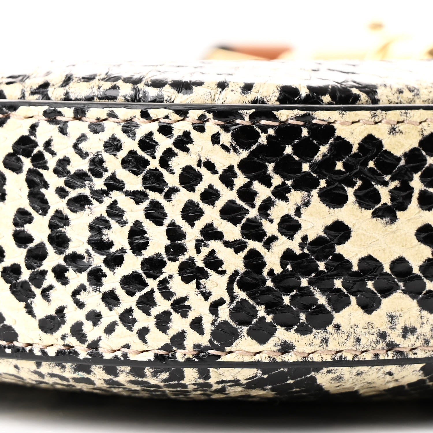 Gucci GG Supreme Monogram Snakeskin Small Jackie 1961 Hobo Beige Ebony 9 of 10