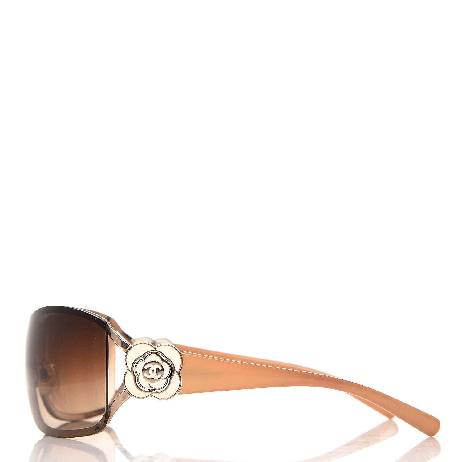 Chanel Frameless Camellia CC Sunglasses 4164 Beige 3 of 7