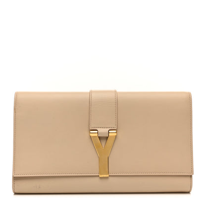 Saint Laurent Calfskin Classic Y Ligne Clutch Light Beige 1 of 10