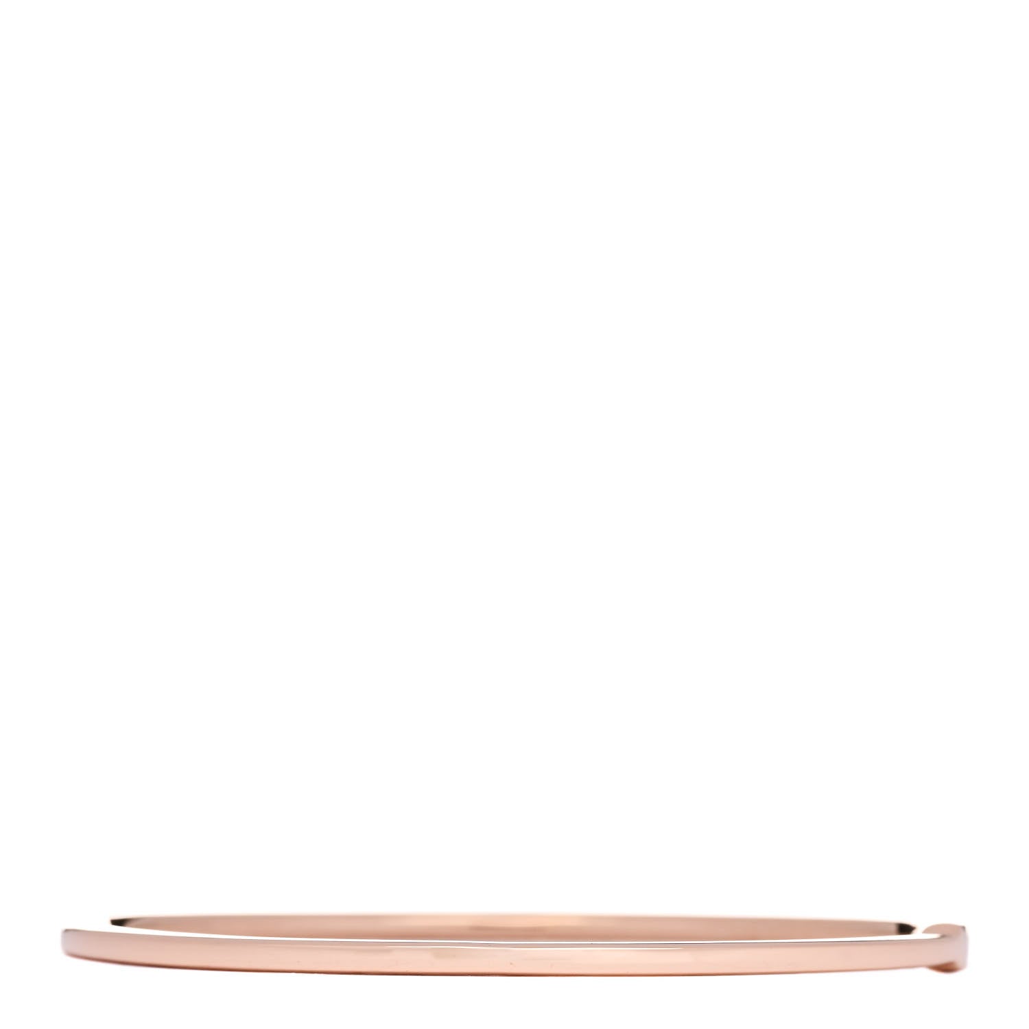 Tiffany 18K Rose Gold Diamond Metro Hinged Bangle Bracelet 2 of 4