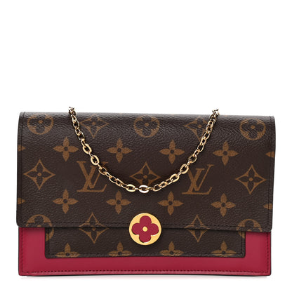 Louis Vuitton Monogram Flore Chain Wallet Fuchsia 1 of 11
