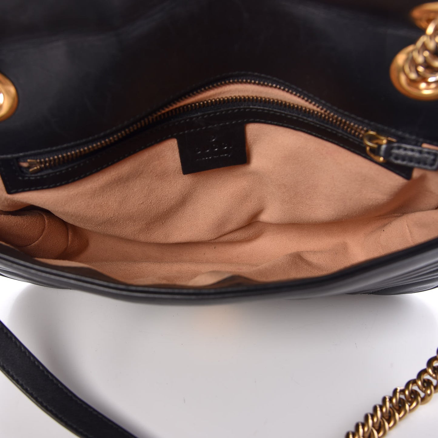 Calfskin Matelasse Small GG Marmont Shoulder Bag Black