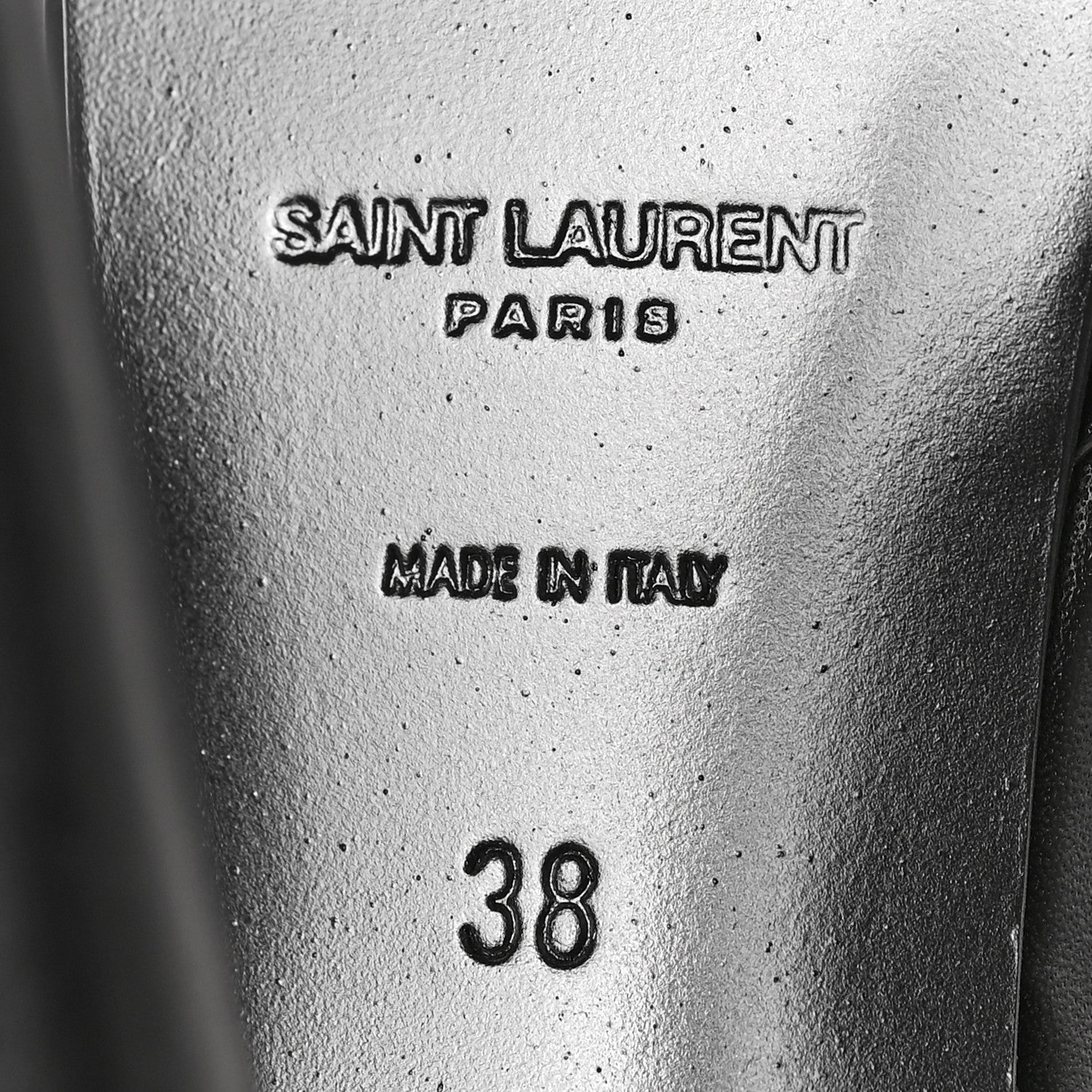 Saint Laurent Calfskin Tribute 105 Platform Sandals 38 Black 6 of 8