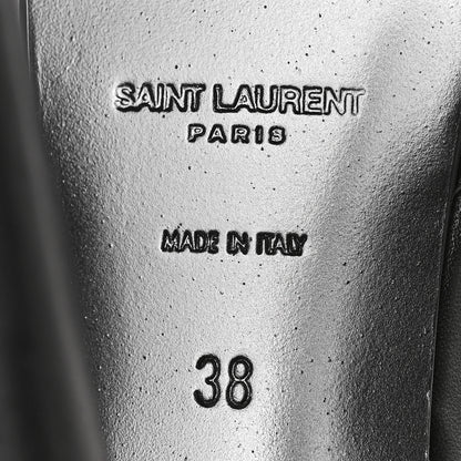 Saint Laurent Calfskin Tribute 105 Platform Sandals 38 Black 6 of 8