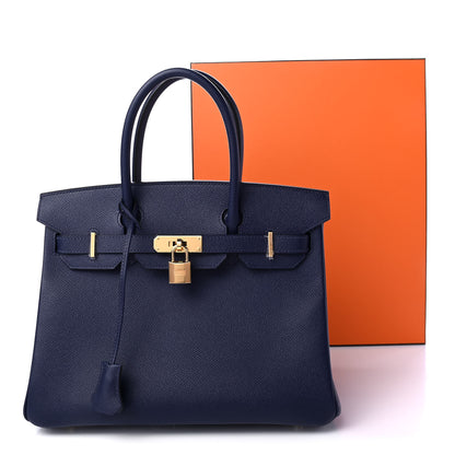 Hermes Epsom Birkin 30 Bleu Saphir 11 of 11