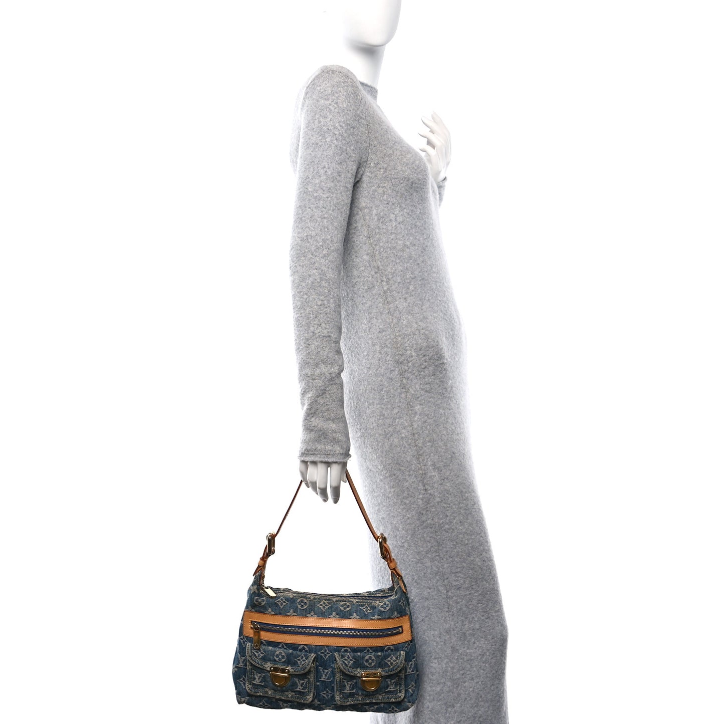 Monogram Denim Baggy PM Blue