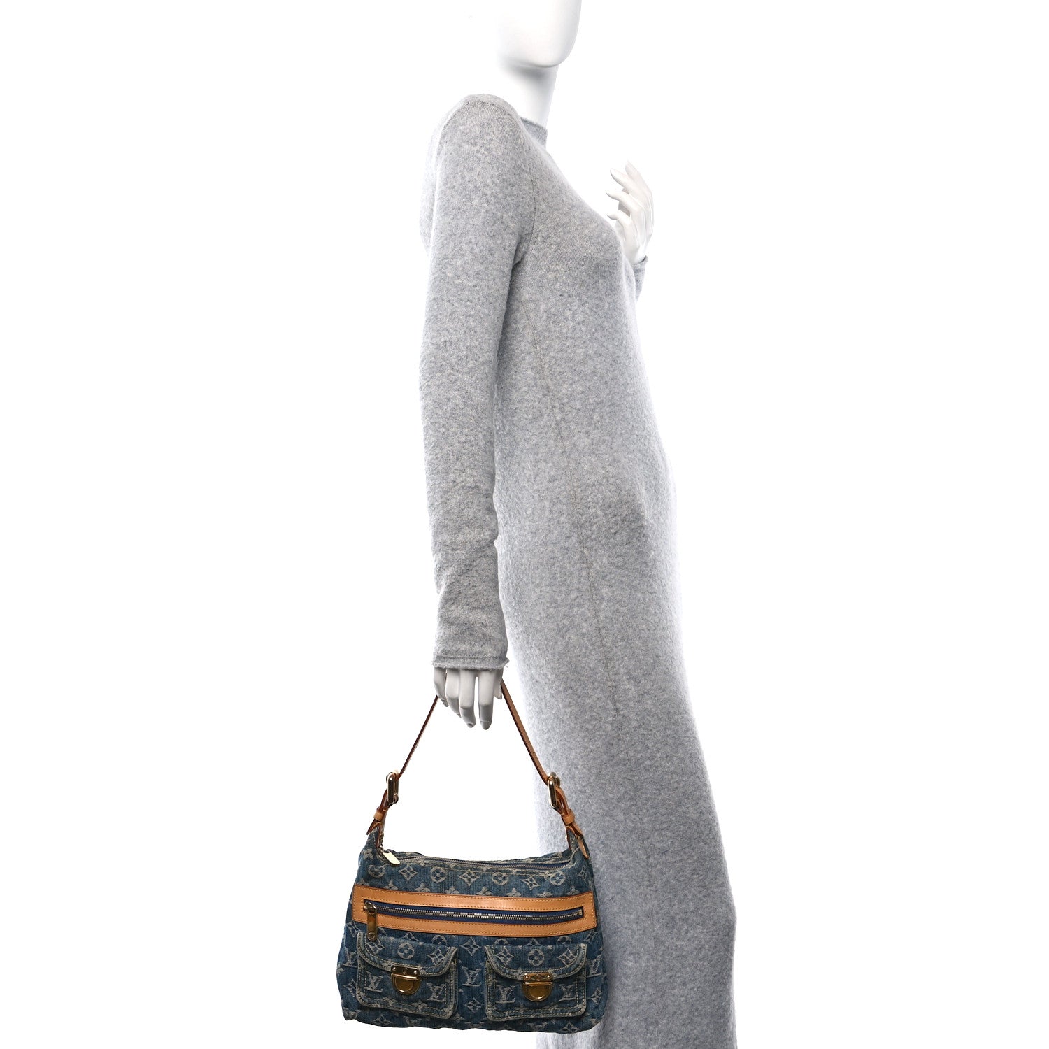 Louis Vuitton Monogram Denim Baggy PM Blue 2 of 12