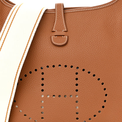 Hermes Taurillon Clemence Amazone Evelyne PM III Gold 8 of 10