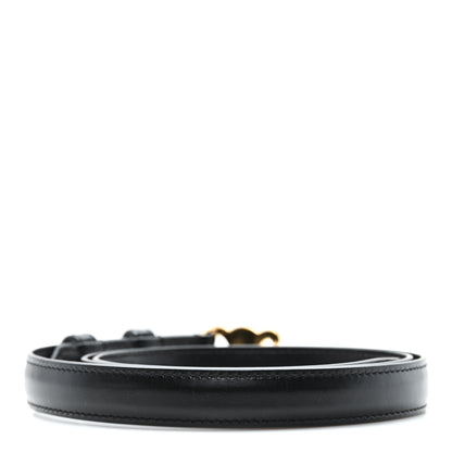 Celine Box Calfskin Medium 25mm Triomphe Belt 90 36 Black 2 of 6