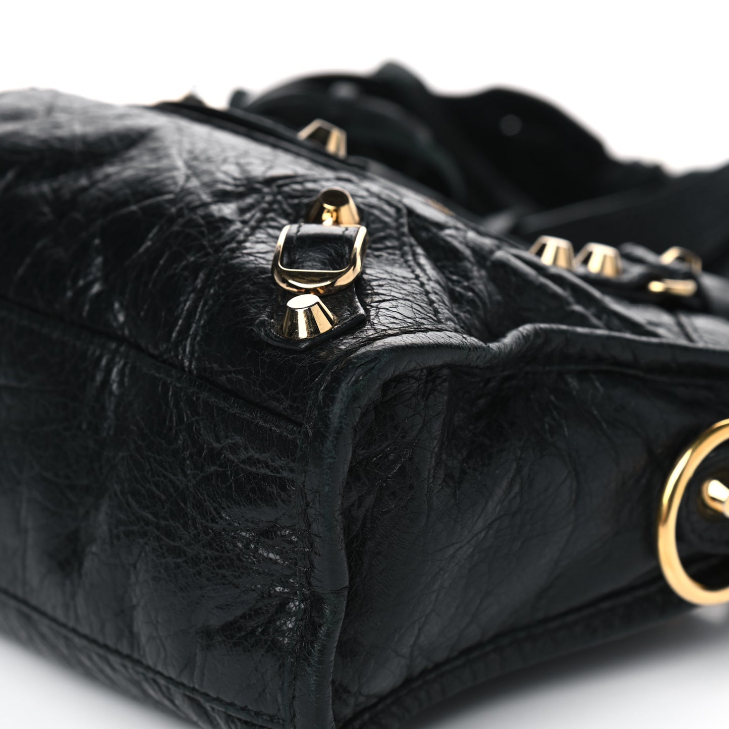 Agneau Classic Gold Hardware Mini City Black