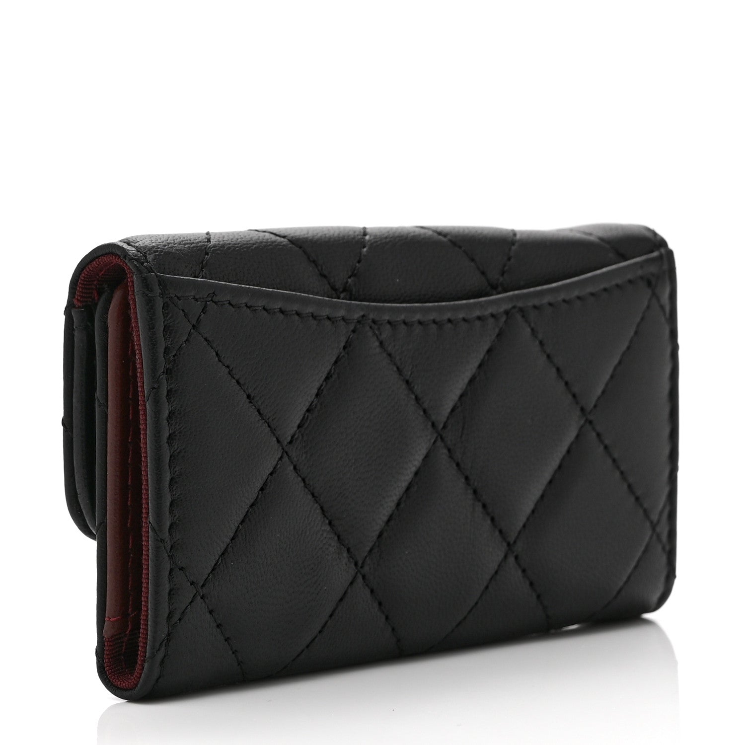 Chanel Lambskin Quilted 6 Key Holder Black 3 of 10