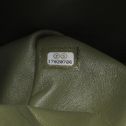 Chanel Striated Patent Jumbo Double Flap Green 6 of 8