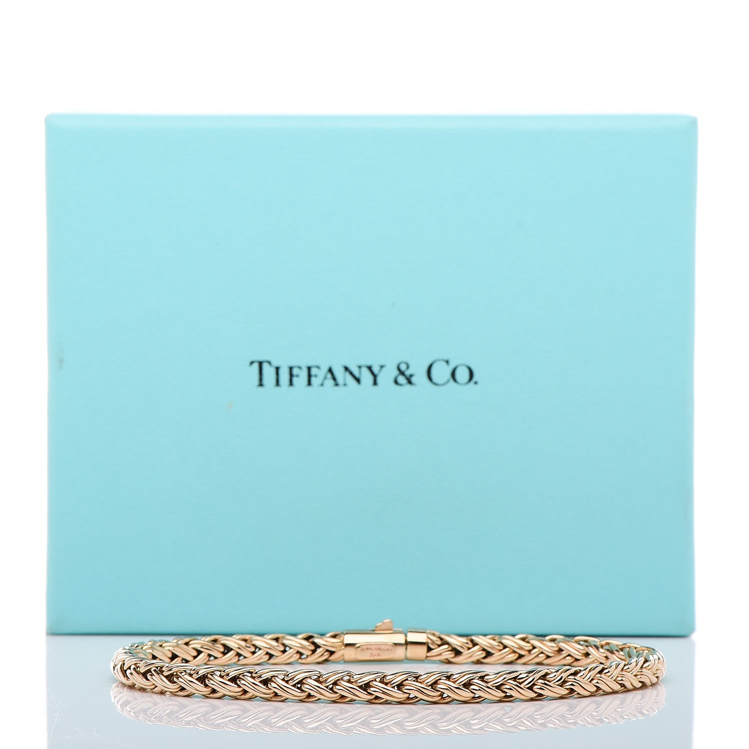 Tiffany 14K Yellow Gold 4mm Russian Weave Braid Bracelet 7 of 7