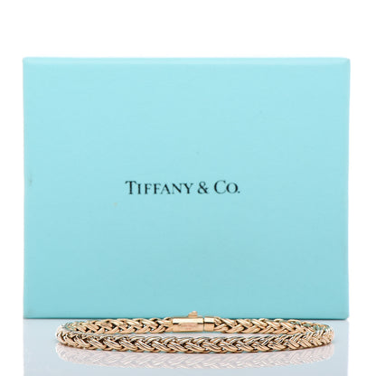 Tiffany 14K Yellow Gold 4mm Russian Weave Braid Bracelet 7 of 7