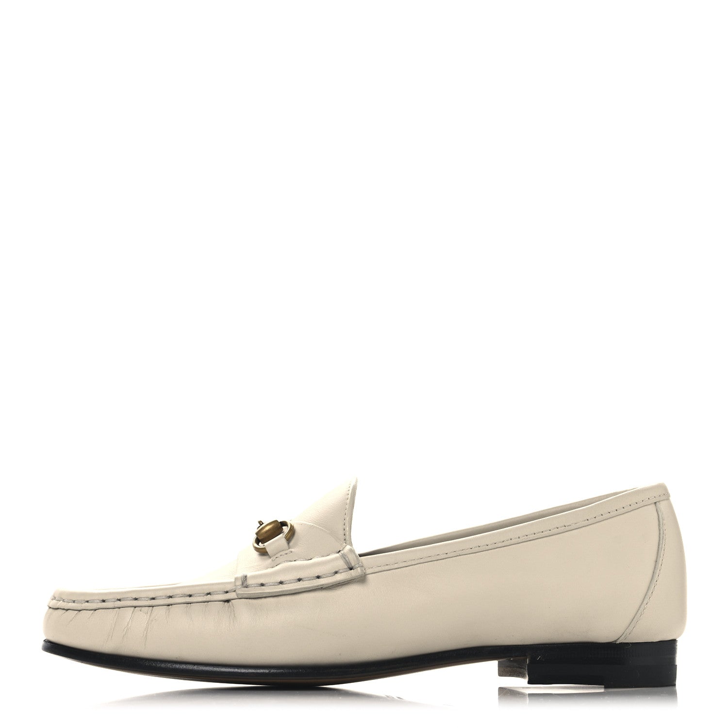 Gucci Betis Glamour Calfskin Womens 1953 Horsebit Loafers 36 Mystic White 1 of 8