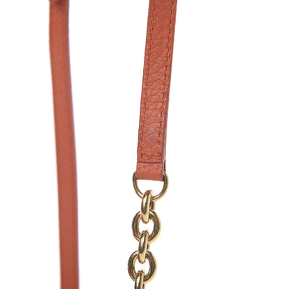 Burberry Calfskin Logo Embossed Chain Wallet Orange 9 of 9