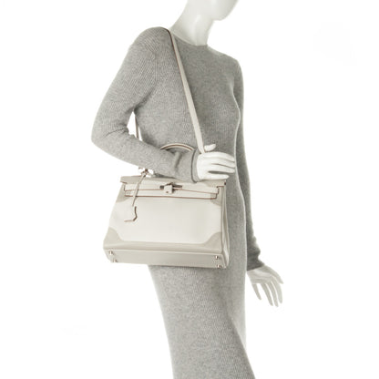 Hermes Togo Swift Ghillies Kelly 32 White Gris Perle 2 of 26