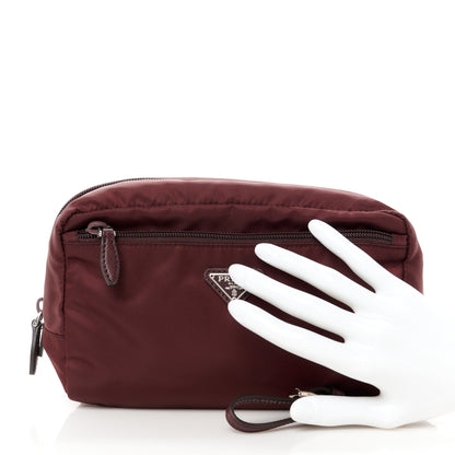 Prada Tessuto Nylon Clutch Wristlet Granato 2 of 11