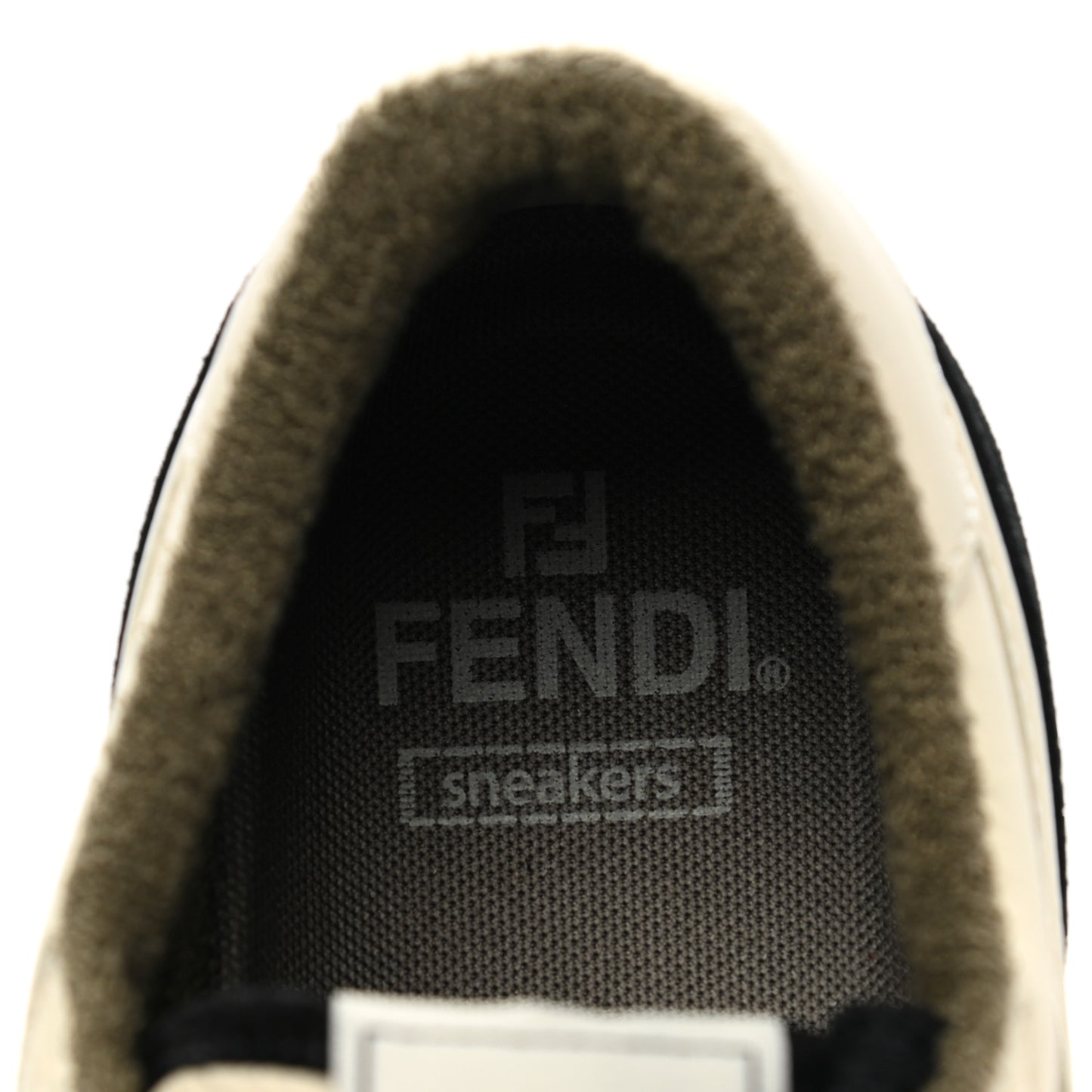 Suede Vitello Fendi Match Low Top Sneakers 40 Milk Black