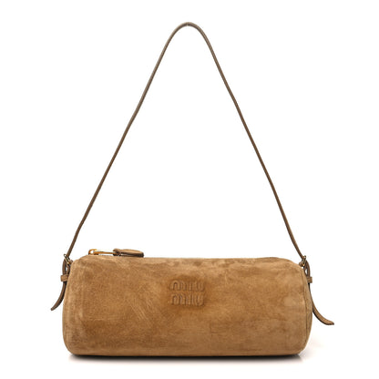 Miu Miu Suede Pouch Olive Green 1 of 9