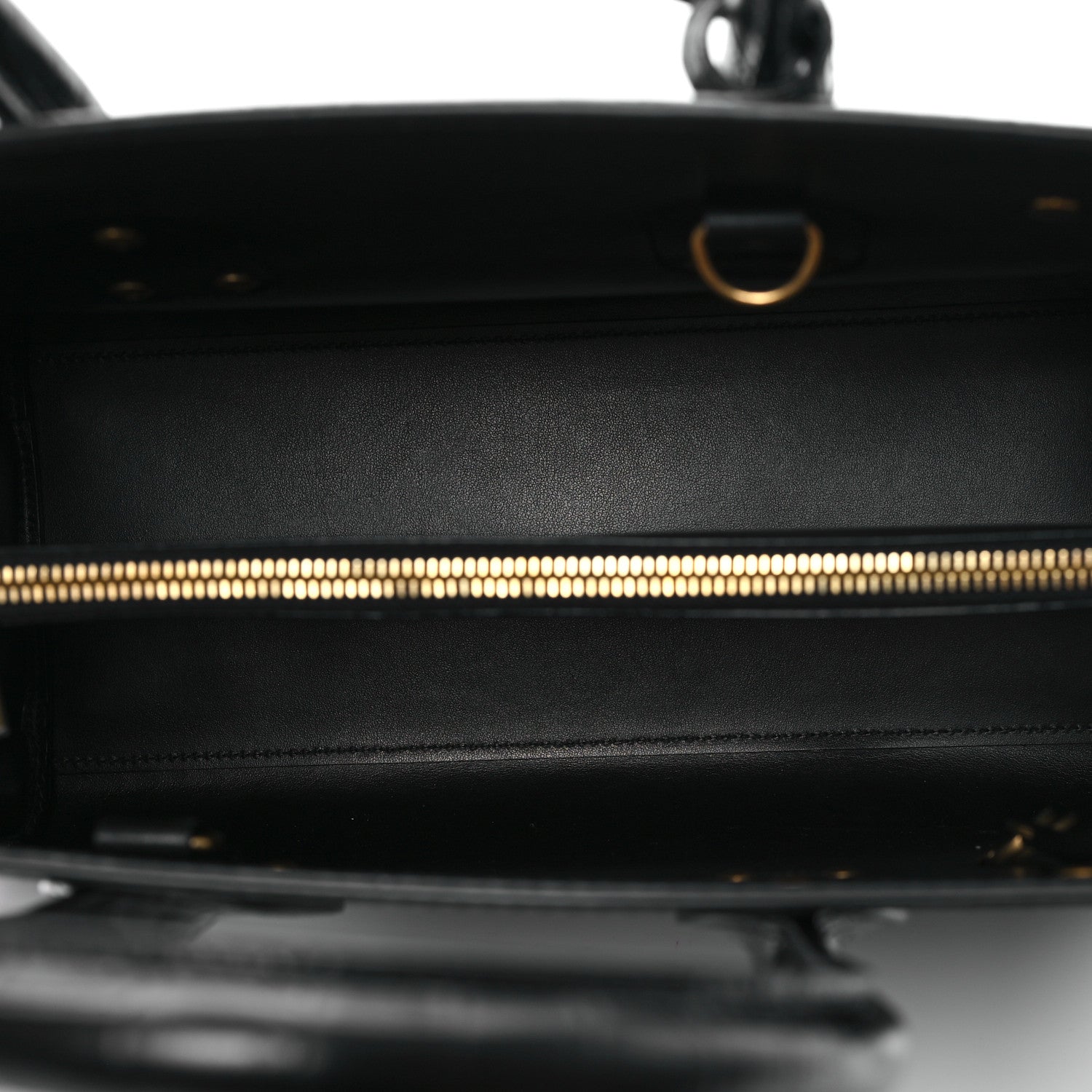Saint Laurent Calfskin Crocodile Embossed Small Sac de Jour Black 5 of 10