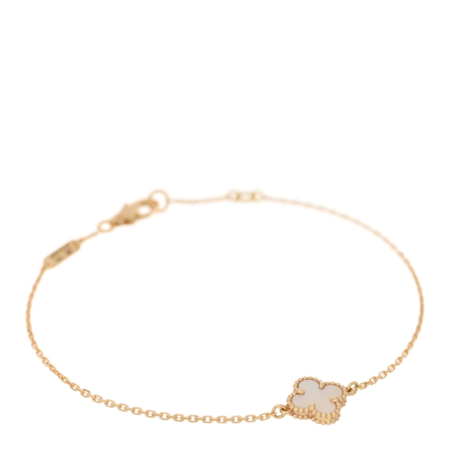 18K Yellow Gold Mother of Pearl Sweet Alhambra Bracelet