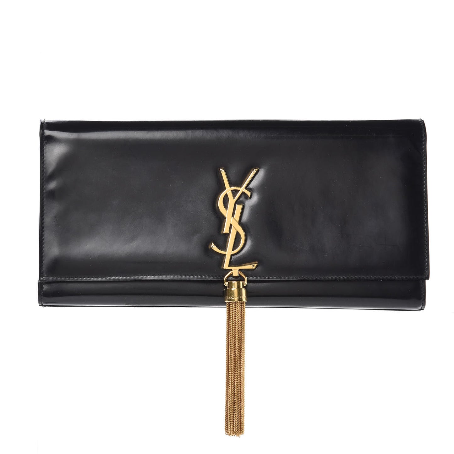 Patent Cassandre Tassel Clutch Black