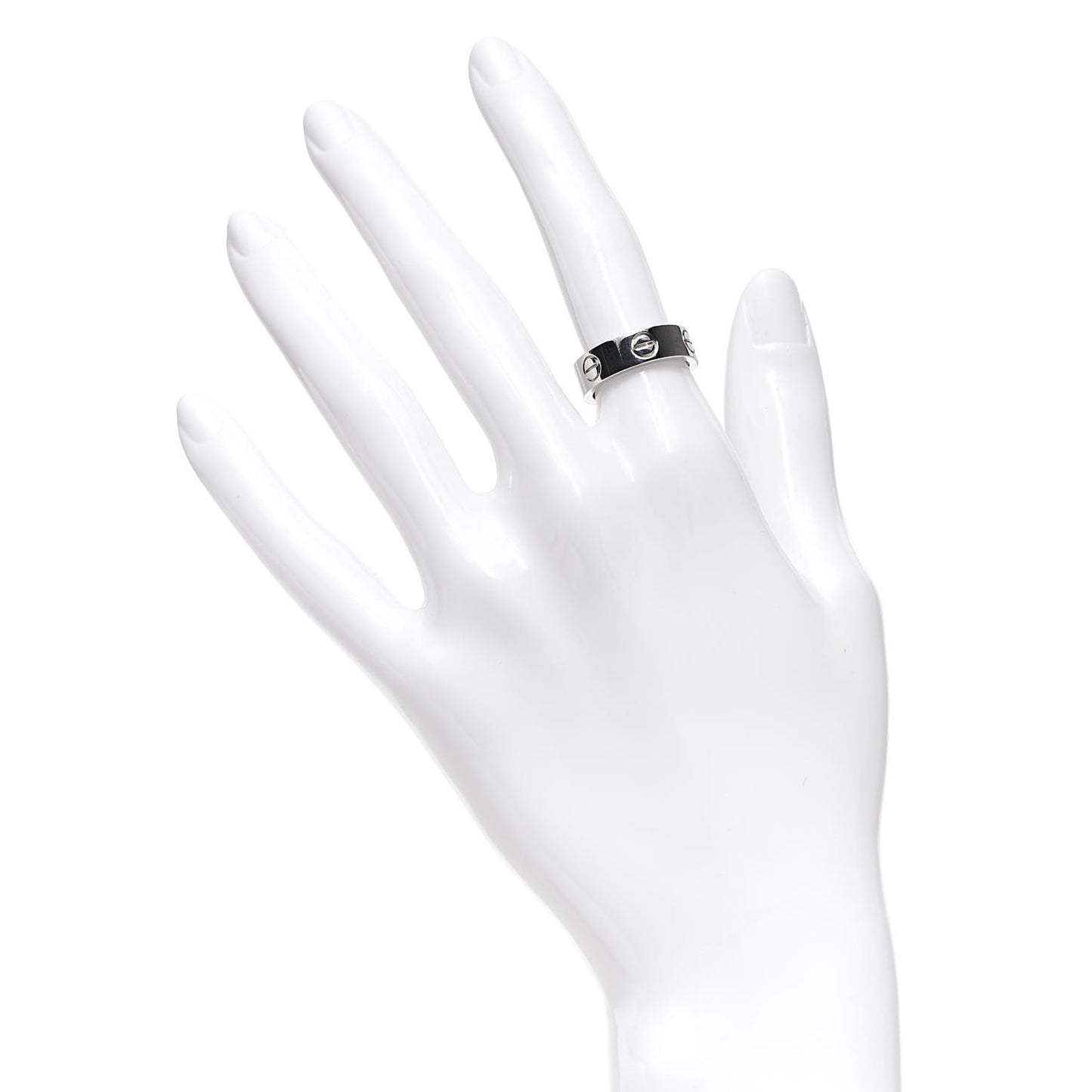 18K White Gold 5.5mm LOVE Ring 50 5.25