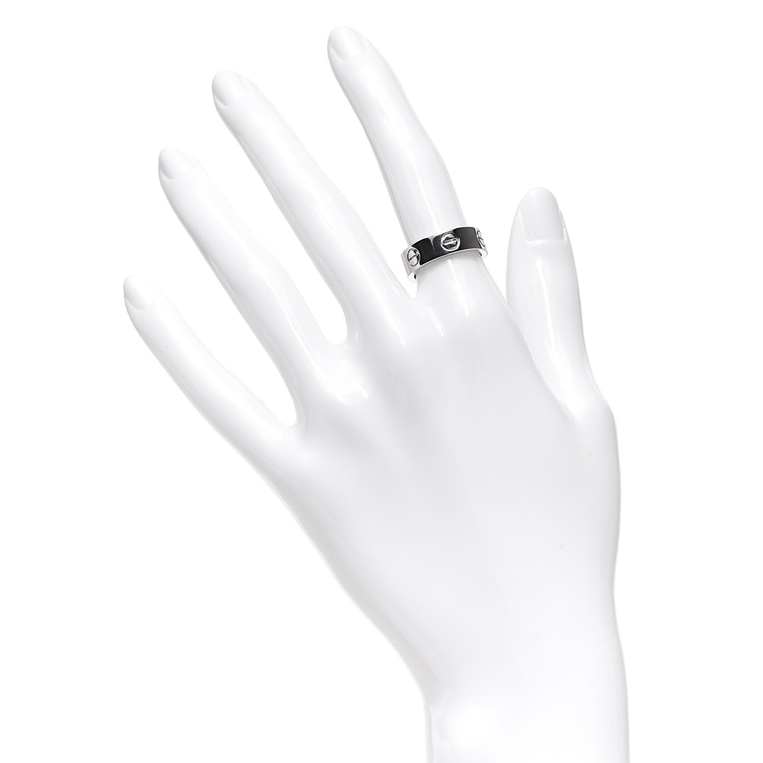 Cartier 18K White Gold 5.5mm LOVE Ring 50 5.25 2 of 5