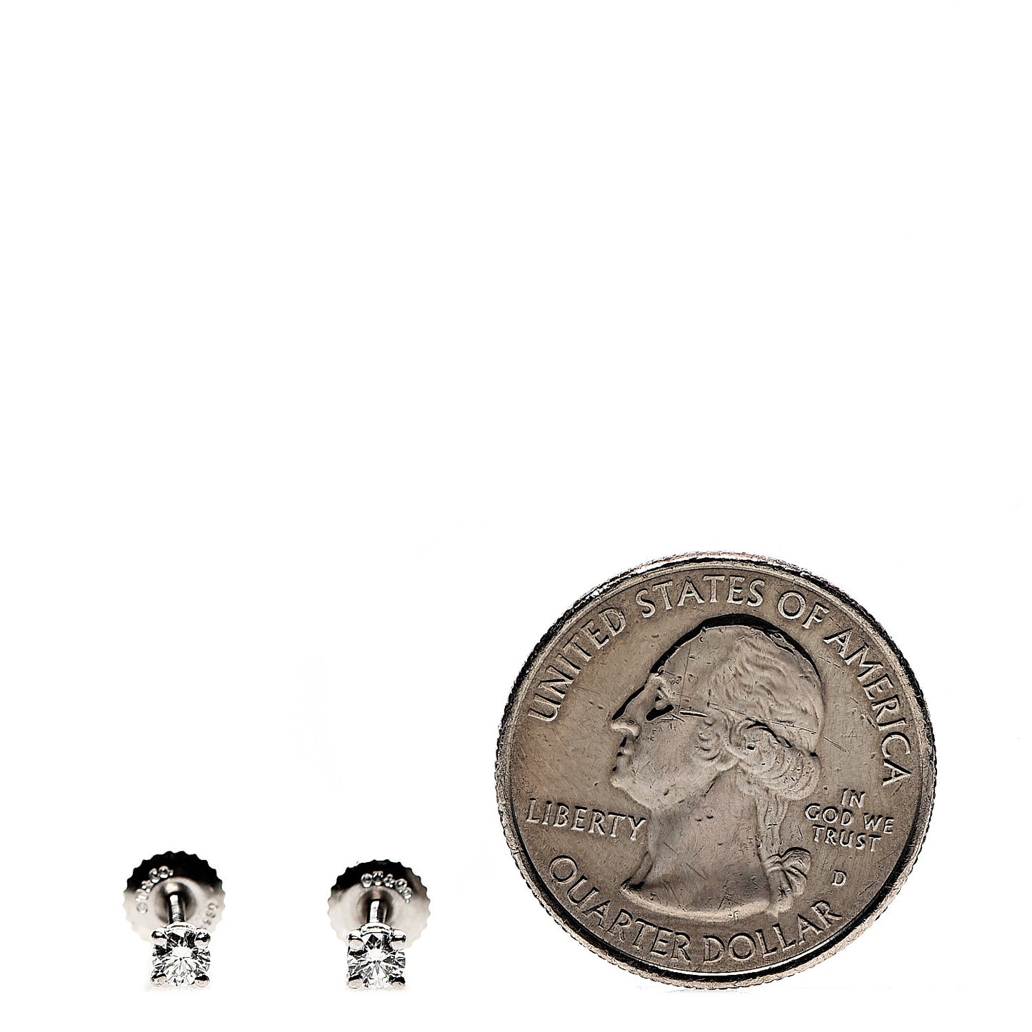 Platinum Diamond .22ctw Solitaire Earrings