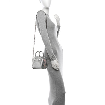 Christian Louboutin Calfskin Paris Nano Collage Marie Jane Tote Silver 2 of 10